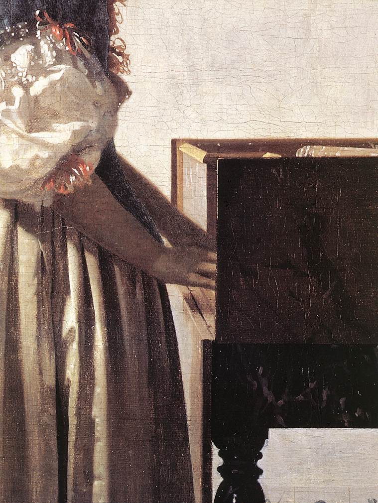 Lady Standing at a Virginal (detail) wer